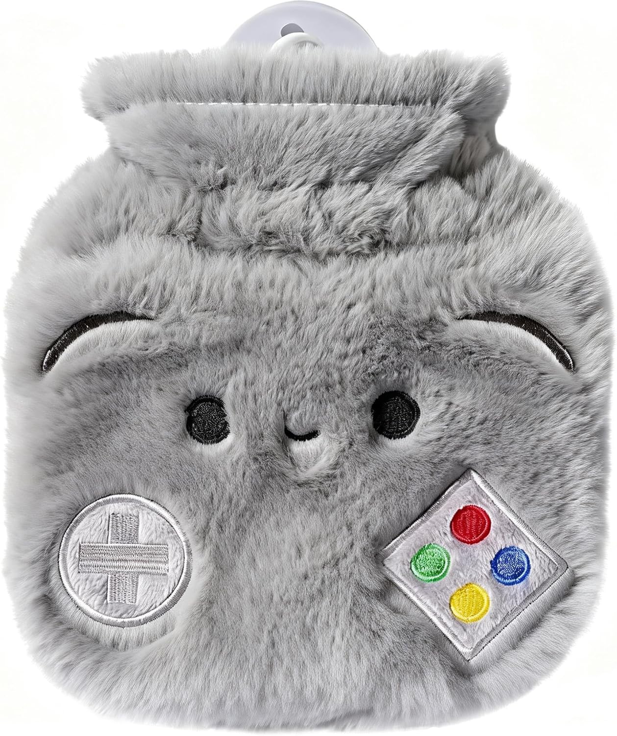 Rubber Hot Water Bottles Pain Relief with Cute Faux Fur Cover Women Kids Child Game