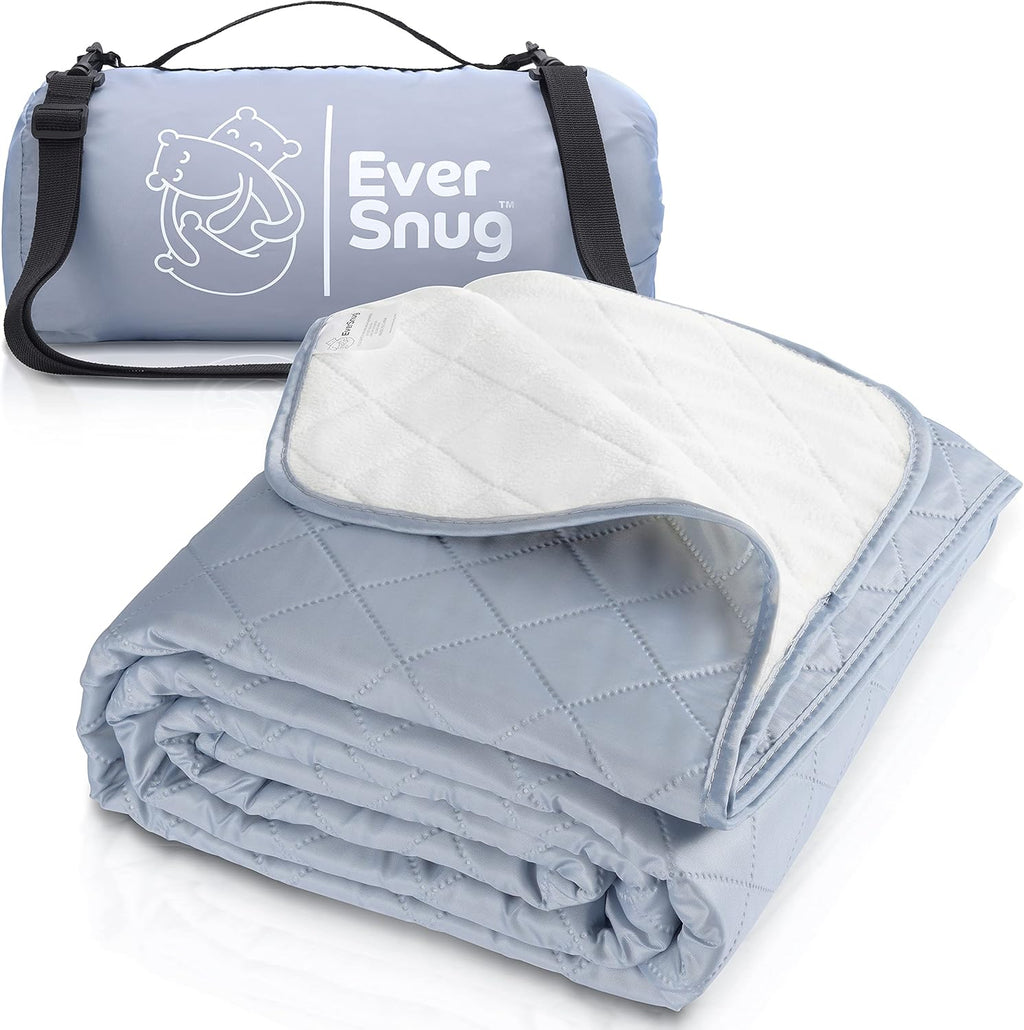 EverSnug Large Waterproof Outdoor Blanket - Extra Thick Premium Quilted Fleece, Waterproof & Windproof, Great for Camping, Picnics, Beaches, Stadiums, Dogs