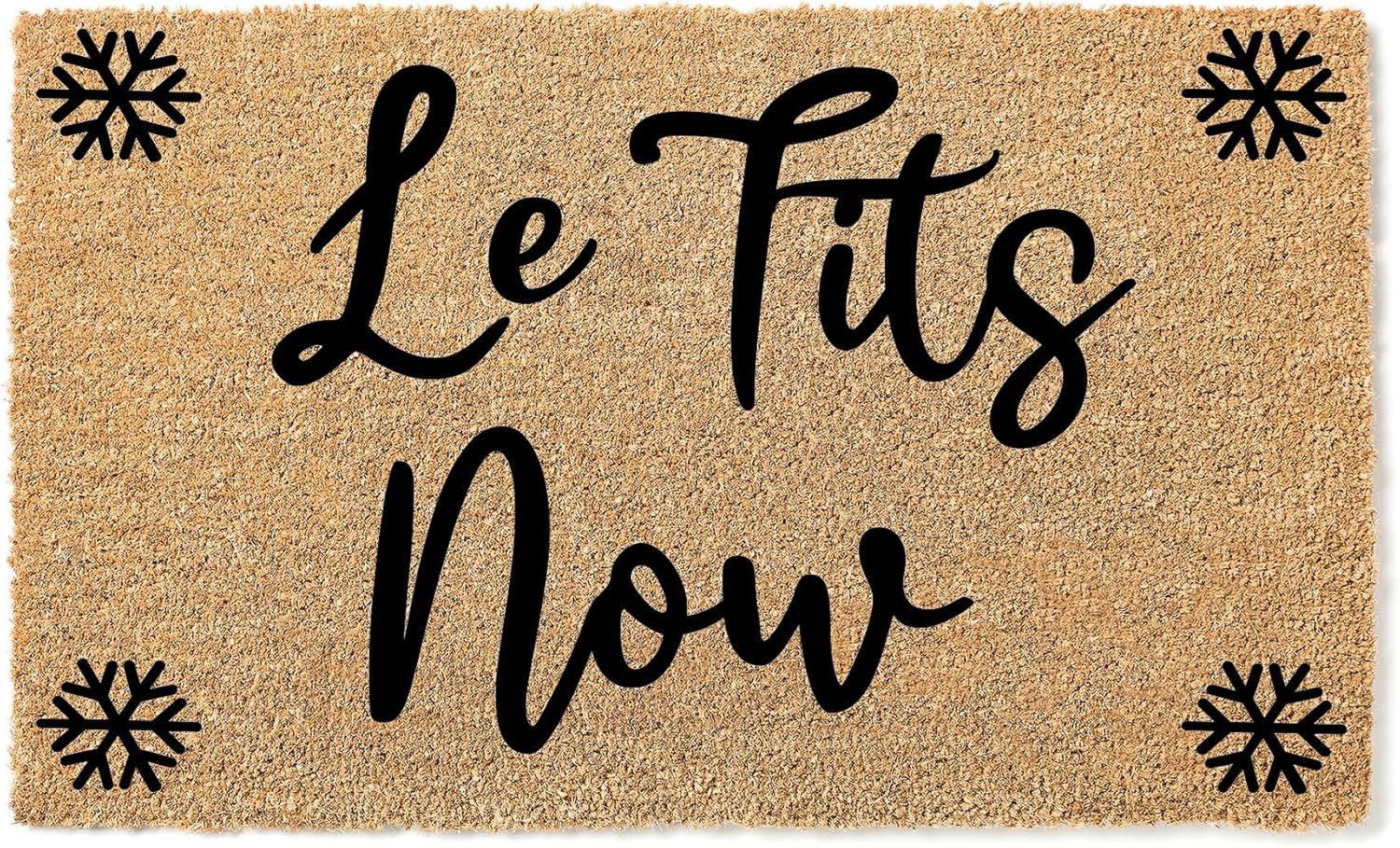 Funny Christmas Doormat,Le Tits Now, Let It Snow, Premium Coconut Tufted Coir Doormat, Door Mat Available in 5 Sizes stk3256