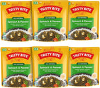 Tasty Bite Kashmir Spinach, Ready to Eat, 10 Ounce, Pack of 6, Microwavable Entrée in Light Curry Sauce, Vegetarian (Packaging May Vary)