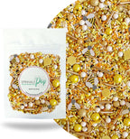 Sprinkle Pop Honey Bee Sprinkle Mix| Yellow Gold Sprinkles with ~10 Bees Honeycomb Wafer Papers, Black Pops and Cream Hues| Summer Sprinkles Made in USA for Decorating Cakes Cupcakes Cookies, 2oz