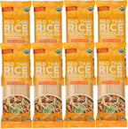 Lotus Foods Organic Brown Rice Pad Thai Rice Noodles - Gluten Free Pad Thai, Heirloom Rice Noodles, Authentic Asian Noodles, Rice Noodles Thailand, USDA Organic, Non GMO - 8 Oz (Pack of 8)