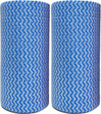 Disposable Cleaning Cloths Roll Disposable Dish Cloth Multi-Purpose Heavy Duty Paper Towels-200 Sheets,Blue