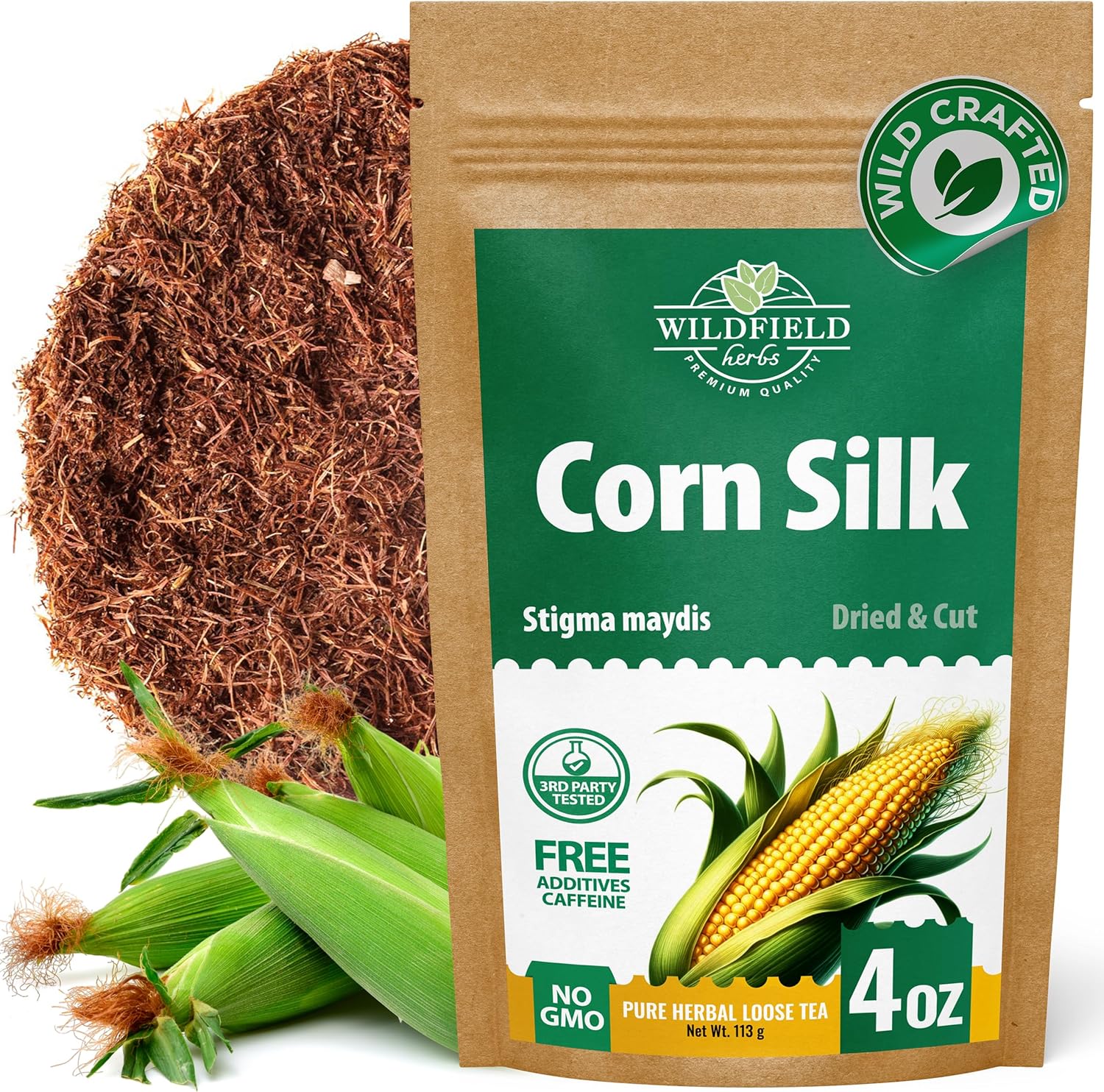 4 oz. Dry Corn Silk Tea Cornsilk Herb (Stigma Maydis) - 113g Corn Silk Tea Bags Herbal Barba De Maiz (Barba De Elote)