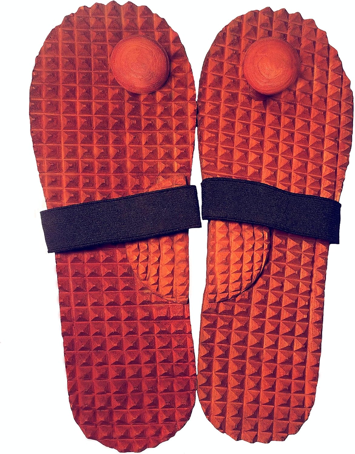 INDIGENOUS Wooden Acupressure Massager Khadau Health Care Slippers for Acupuncture or Acupressure Therapy/Therapeutic/Great Relaxing Slippers for Both Men and Women (6)