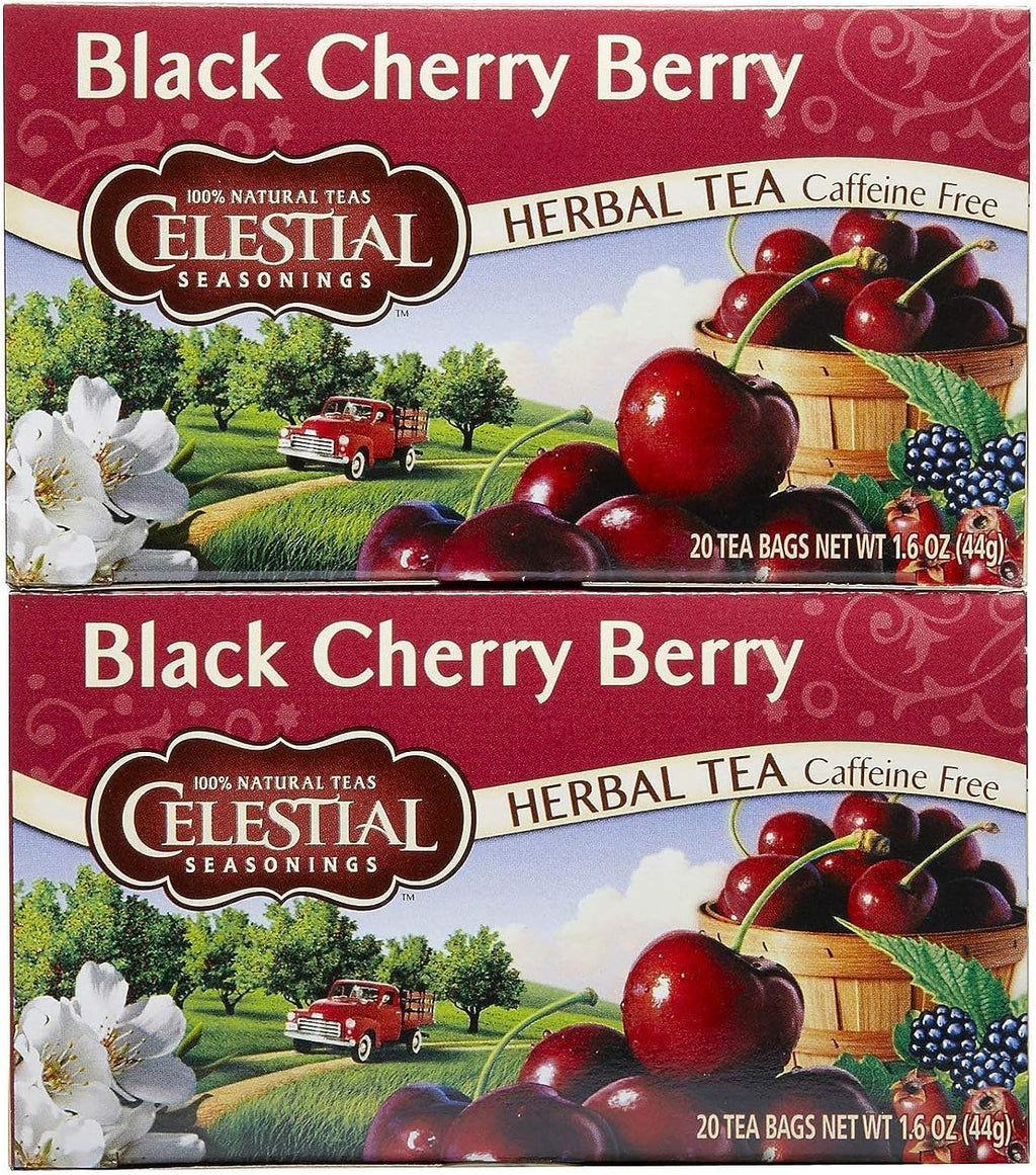 Celestial Seasonings Black Cherry Berry Tea Bags, 20 Count (Pack of 2)