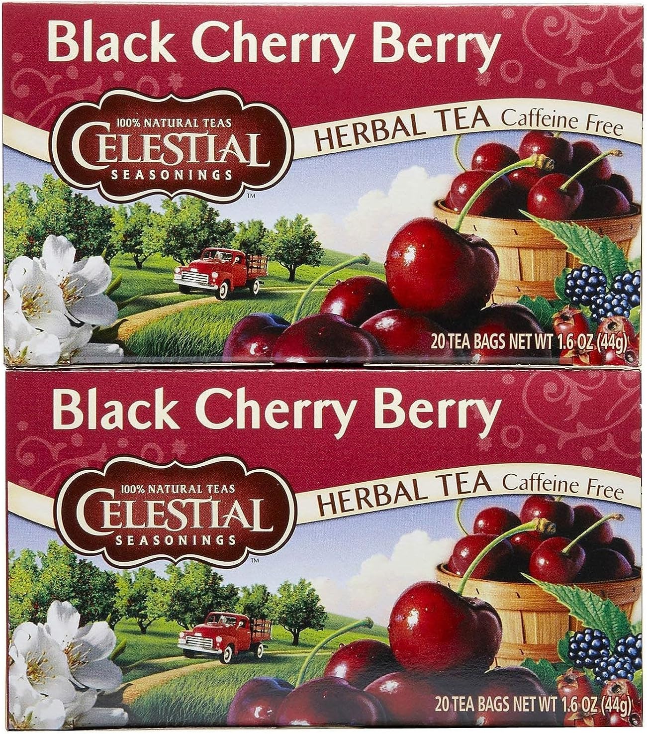 Celestial Seasonings Black Cherry Berry Tea Bags, 20 Count (Pack of 2)