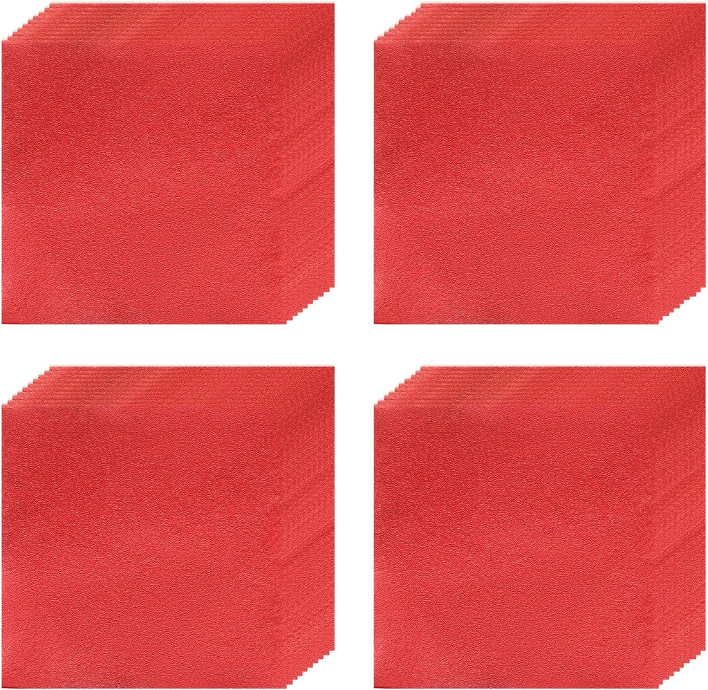 uxcell 100pcs Foil Candy Wrappers, 8 x 8 Inch Chocolate Bar Wrappers, Aluminum Foil Paper for Caramel Candy Packaging Decoration (Red, Orange Peel)