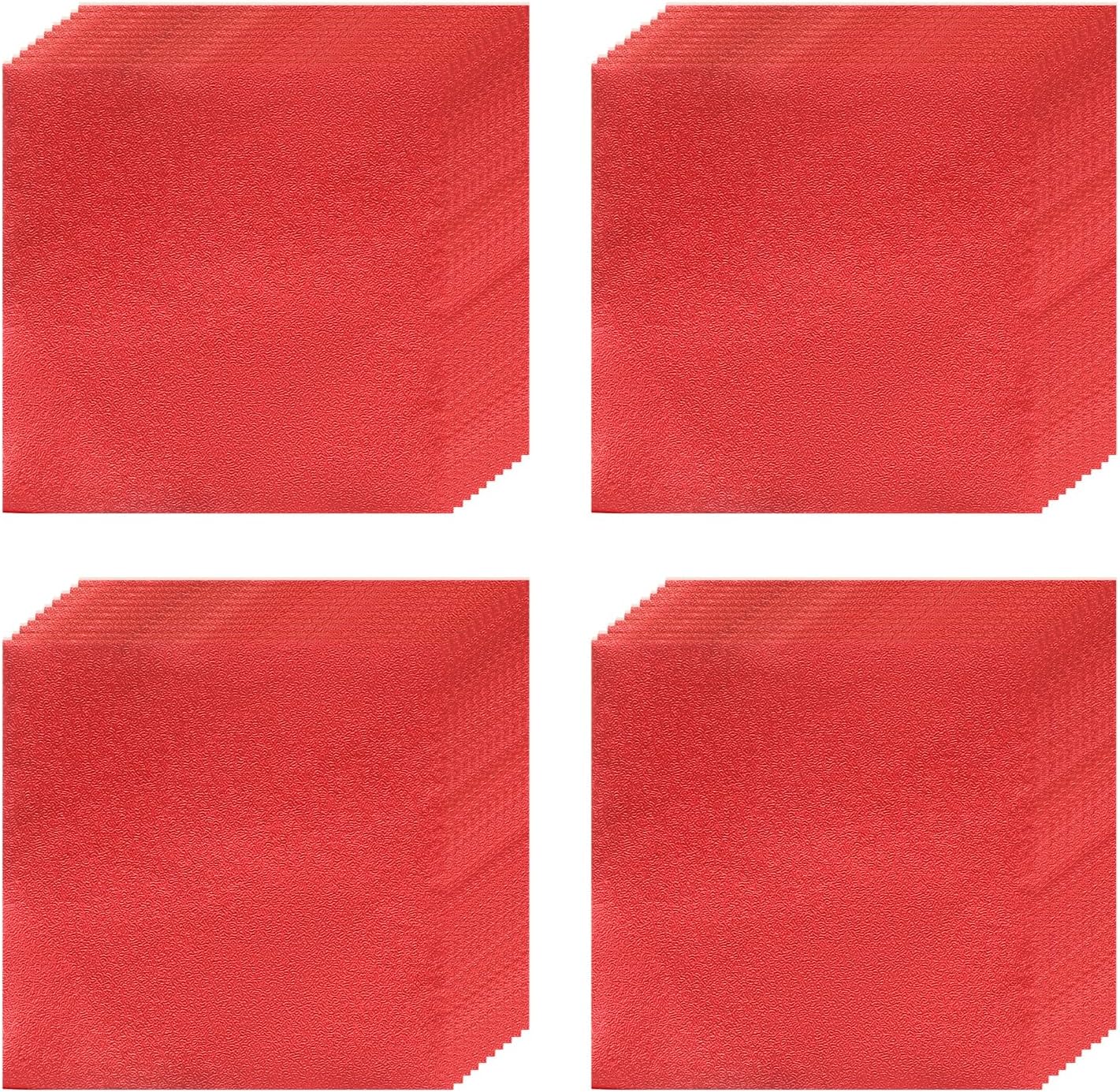 uxcell 100pcs Foil Candy Wrappers, 8 x 8 Inch Chocolate Bar Wrappers, Aluminum Foil Paper for Caramel Candy Packaging Decoration (Red, Orange Peel)