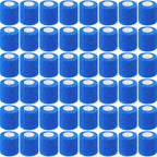 Treela 48 Pack Self Adhesive Wrap Bandage Bulk, 2 Inches x 5 Yards Self Adherent Cohesive Bandage Elastic Athletic Tape Breathable Wound Tape for Stretch Athletic Sports Wrist Ankle(Blue)