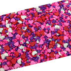Heart Sprinkles | 8-Ounce Bag | Heart Shaped Sprinkles for Cake Decorating and Baking | White, Red, Pink & Purple Dessert Toppers for Cupcakes & Cookies