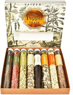 The Pepper Trade Gourmet Peppercorn Blend Collection, 8 Pack Gift Set | Sampler Spice Gift Set, Use in Grinders