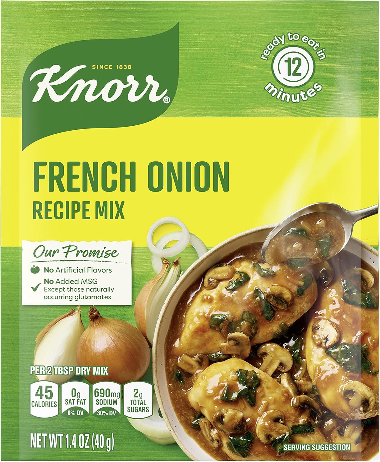 Knorr Soup Mix and Recipe Mix French Onion For Soups, Sauces and Simple Meals No Artificial Flavors 1.4 oz