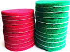 20 Pieces Scrub Pads Drill Power Brush Tile Scrubber Scouring Pads Cleaning Kit Including 2 Kinds of Abrasive Buffing Pads Replacement for Home Kitchen House Indoor Outdoor Cleaning (4 Inch)