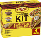 Old El Paso Stand 'N Stuff Shells and Tortilla Bowls, Hard & Soft Taco Dinner Kit, 9.4 oz.