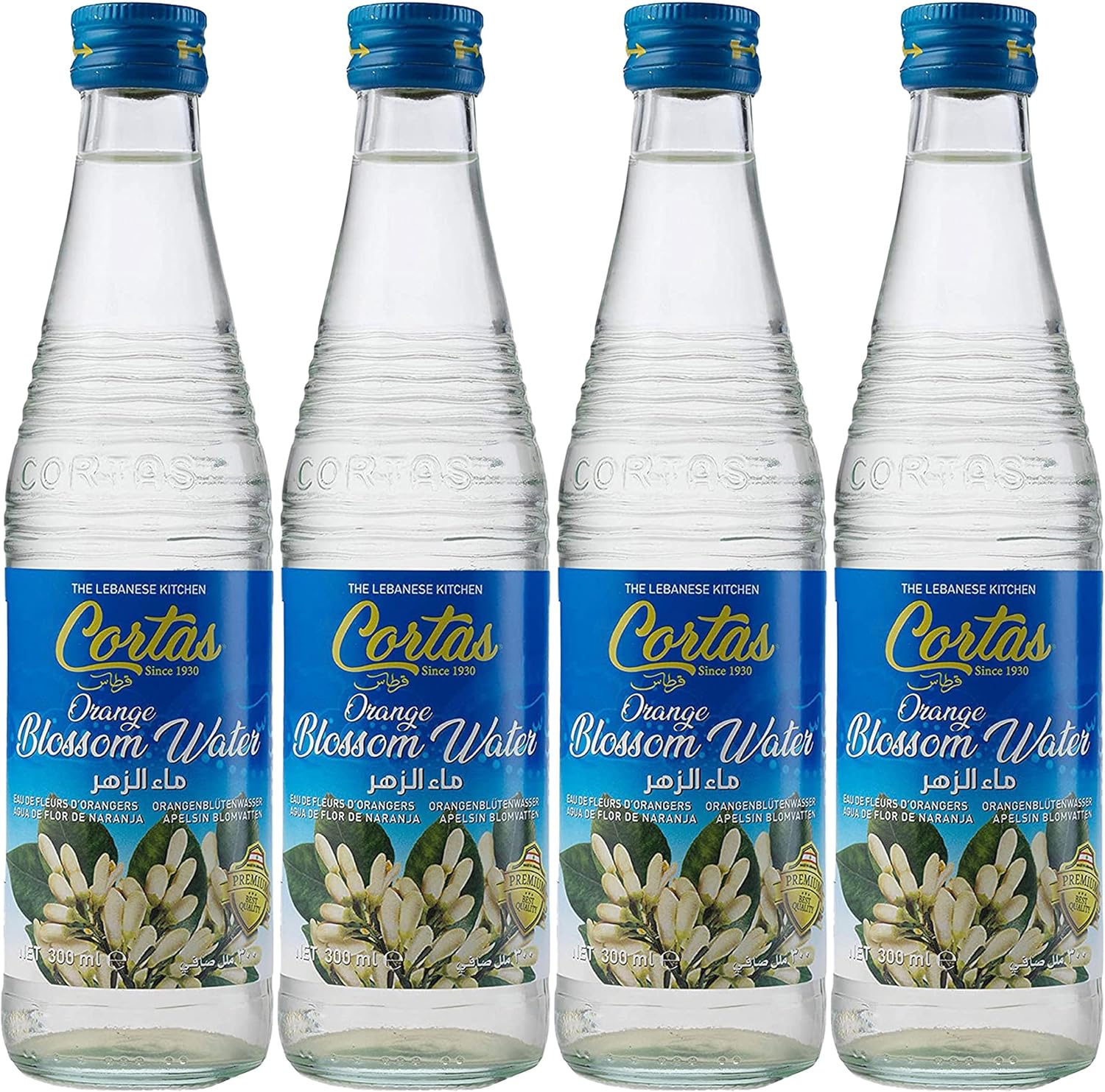 Cortas - Orange Blossom Water, 10 Fl Oz (Pack of 4)