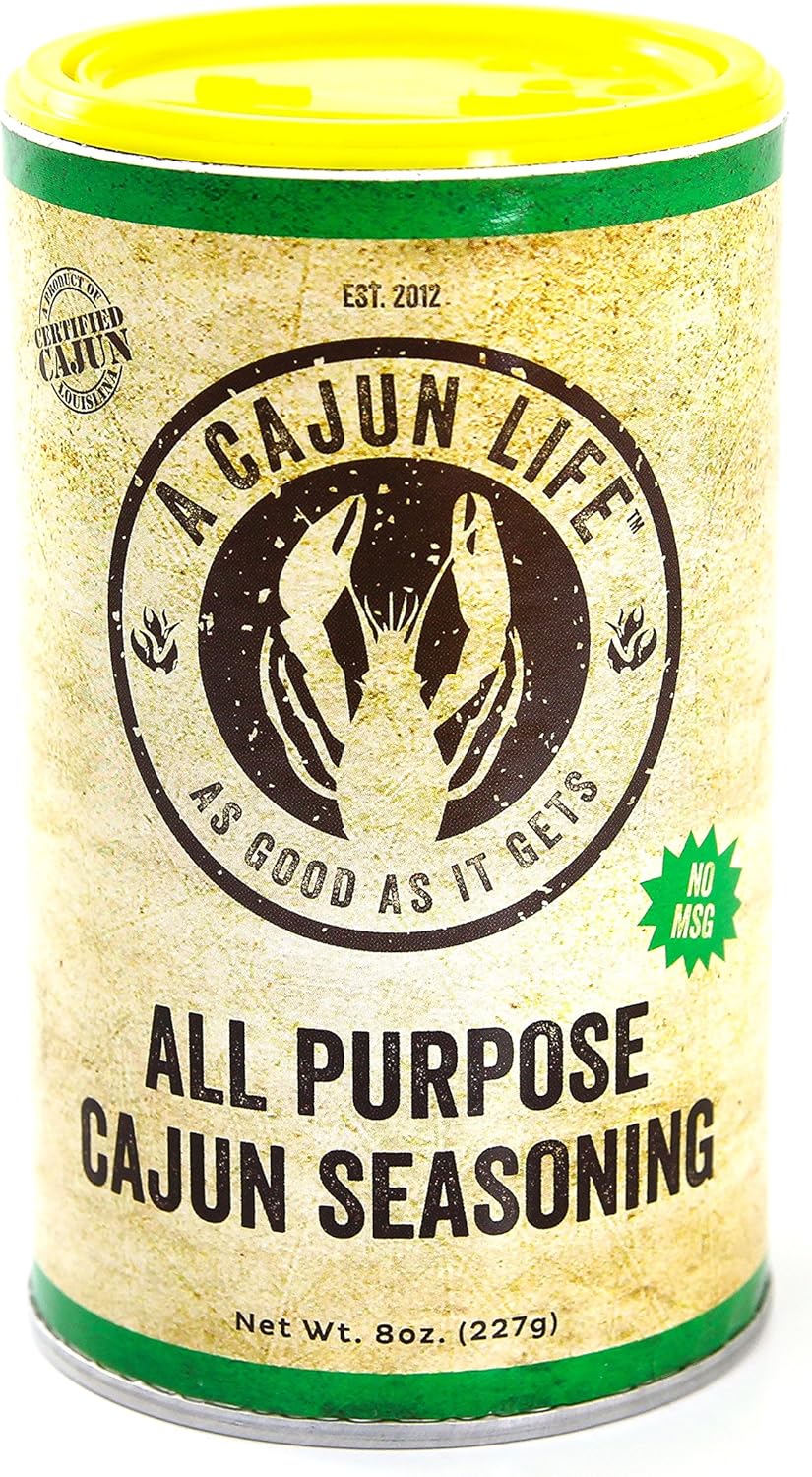 A Cajun Life Original All Purpose Cajun Seasoning | Authentic Certified Cajun and Creole Seasoning Blend, Non-GMO, No MSG, 8oz