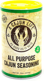 A Cajun Life Original All Purpose Cajun Seasoning | Authentic Certified Cajun and Creole Seasoning Blend, Non-GMO, No MSG, 8oz