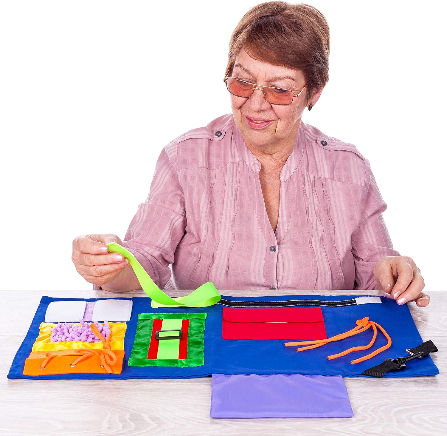 Fidget Blanket for Dementia | Calming & Comforting Activities for Adults with Dementia | Sensory Blanket | Dementia Products for Elderly | Helps Alzheimers, Dementia, Asperger’s, Autism, Anxiety