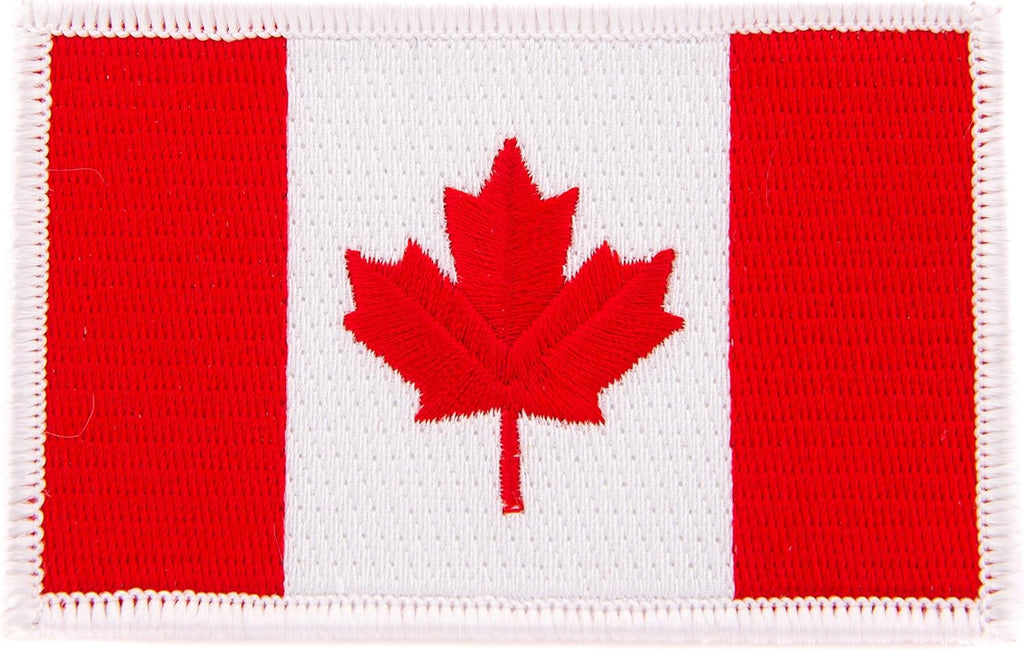 Desert Cactus Canada Flag Patch – 3.5" x 2.25" Embroidered Iron On/Sew On Applique for Blazers, Jackets, Backpacks, Bags, Hats & Tactical Gear – (Single Patch)