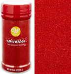 Wilton Red Sanding Sugar Sprinkles, Sparkling Sprinkles Sugar Crystals for baking and Cookie Decorating, Cupcakes, Icing, Kosher Sprinkles 7.76 oz