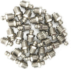 XMHF Silver Tone M8 5/16" Male Thread Straight Grease Nipple Zerk Fitting Nozzle 30Pcs
