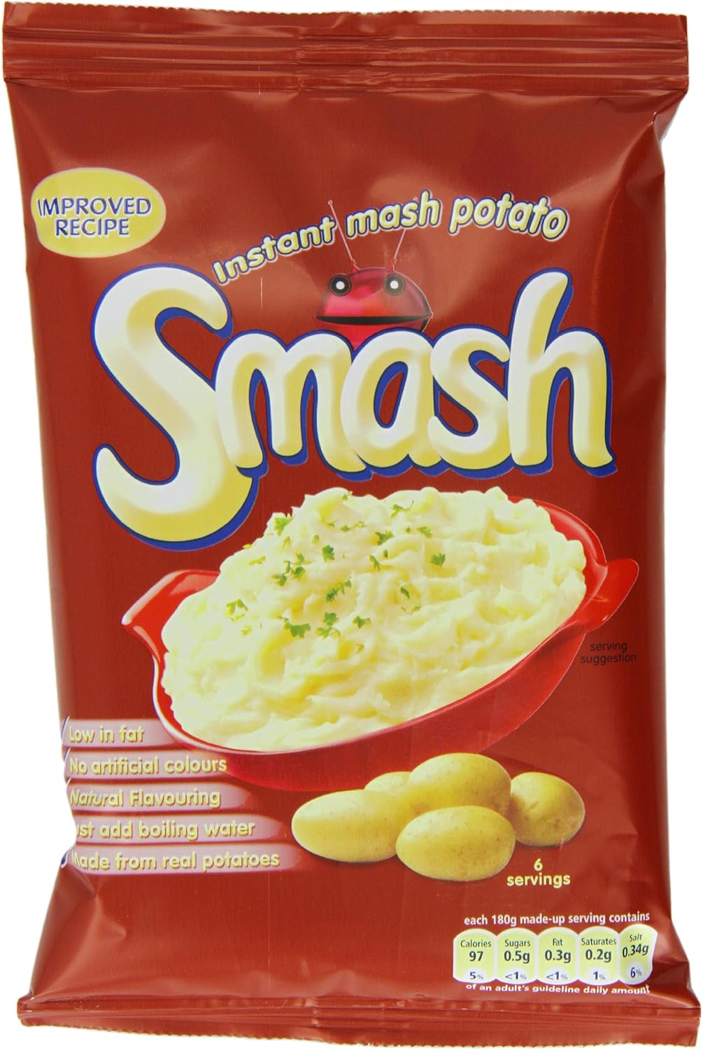 Smash Instant Mash Potato Large 176 g (Pack of 12)