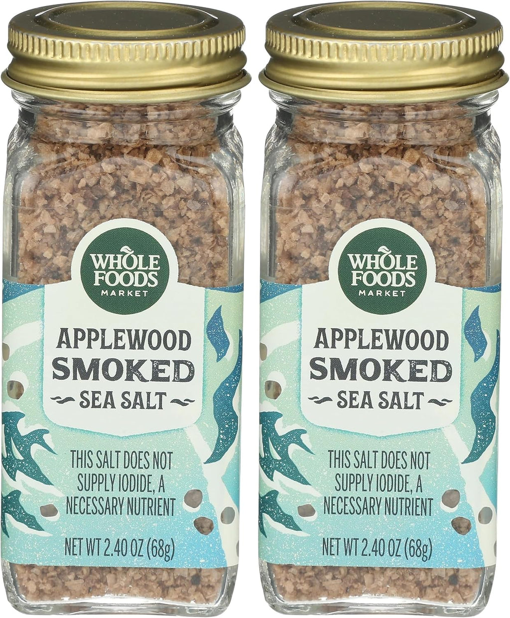 Whole Foods Market, Seasoning, Salt, Applewood Smoked, 2.40 Ounce (Pack of 2)