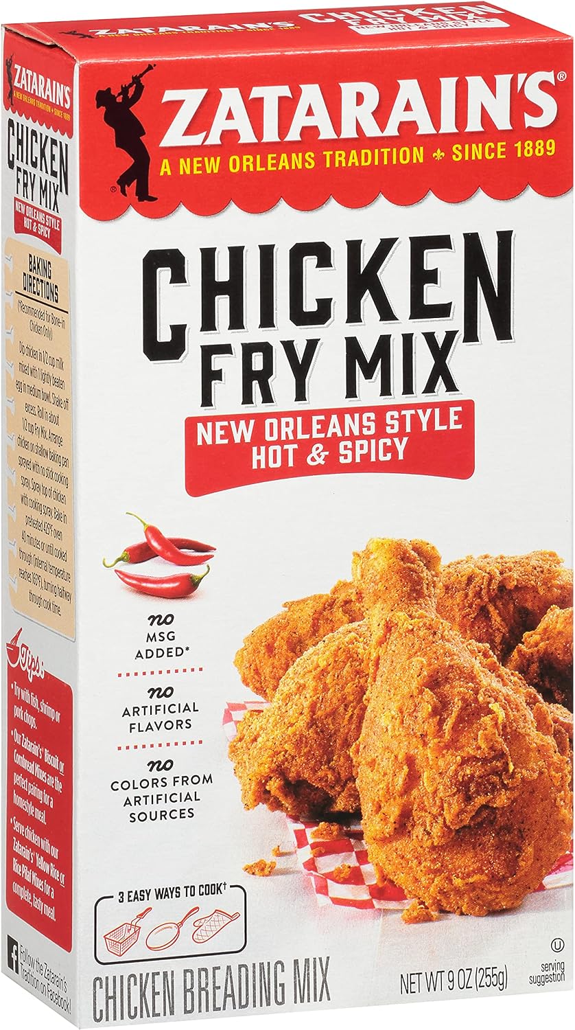 Zatarain's New Orleans Style Hot & Spicy Chicken Fry Mix, 9 oz