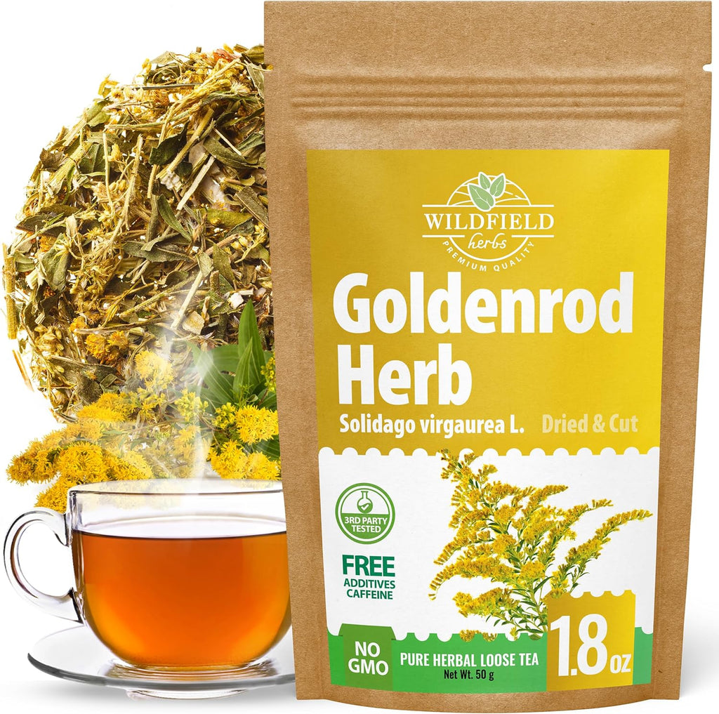 1.8 oz. Goldenrod Tea Herb Golden Root (Solidago Virgaurea L.) - 50g Dried Golden Rod Herbs Herbal Tea