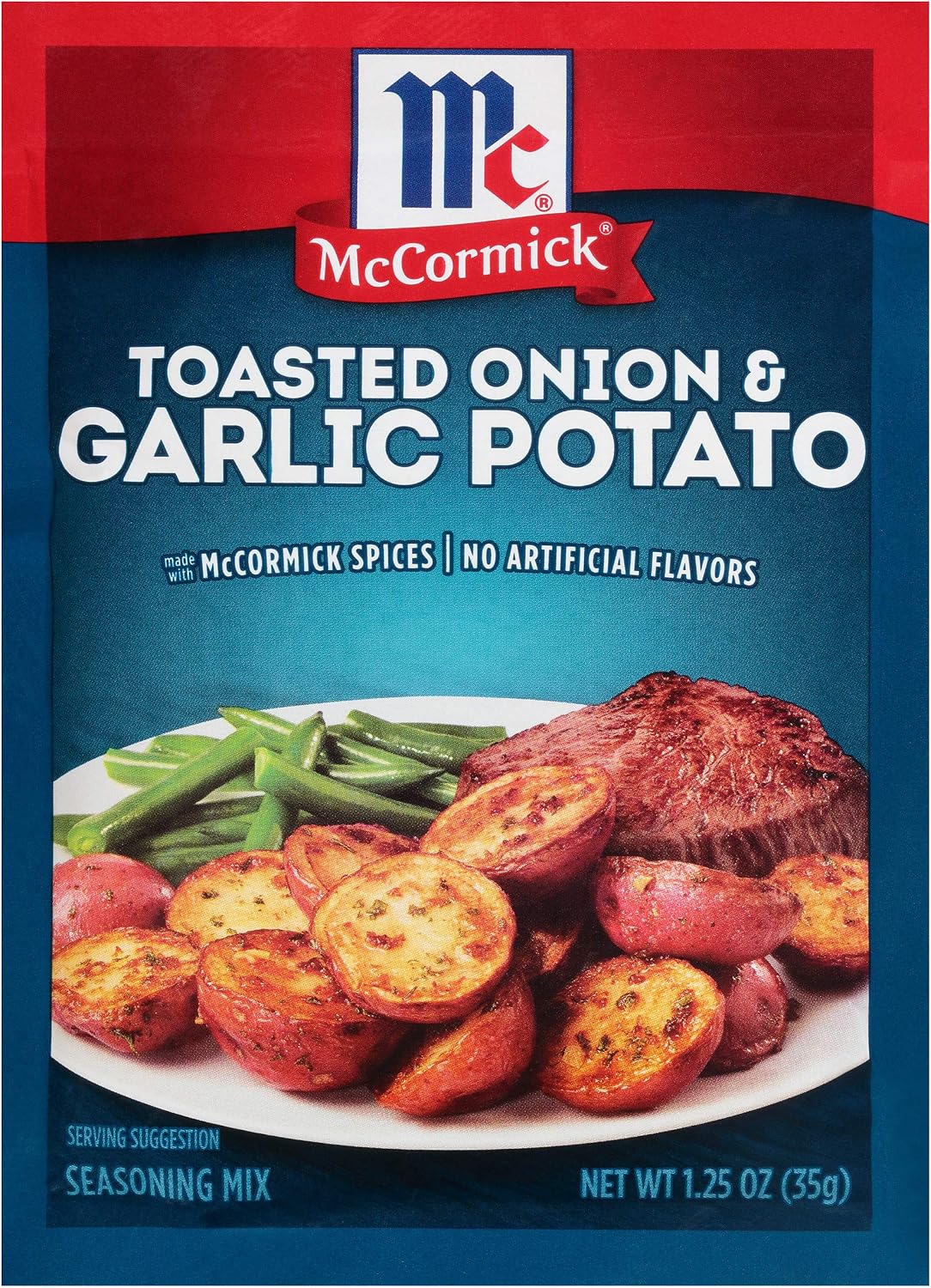 McCormick Toasted Onion & Garlic Potato Seasoning Mix, 1.25 oz (Pack of 12)