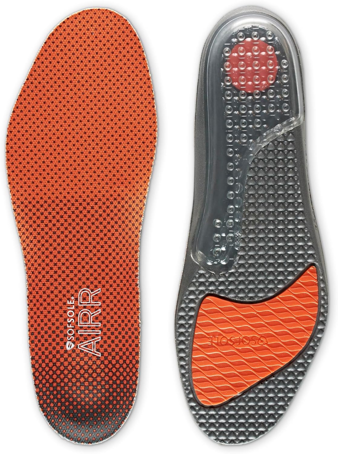 Sof Sole mens Airr Performance Full-length Insole, Orange, Men s 7-8.5 US