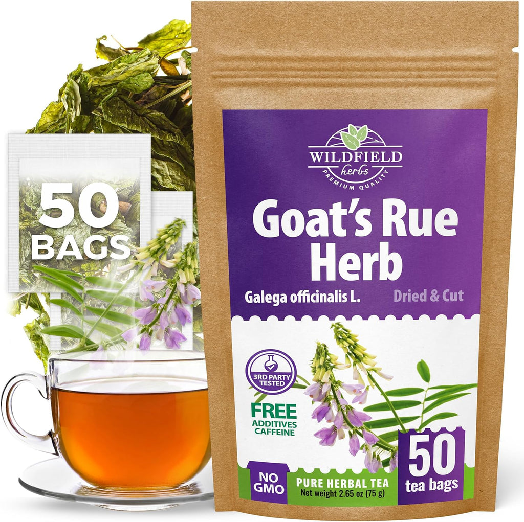 50 Bags Goat’S Rue Goat'S Goats Rue Herb Tea (Galega Officinalis L.) - 24 Count 2g Bags Herbal Tea French Lilac Ruda De Cabra