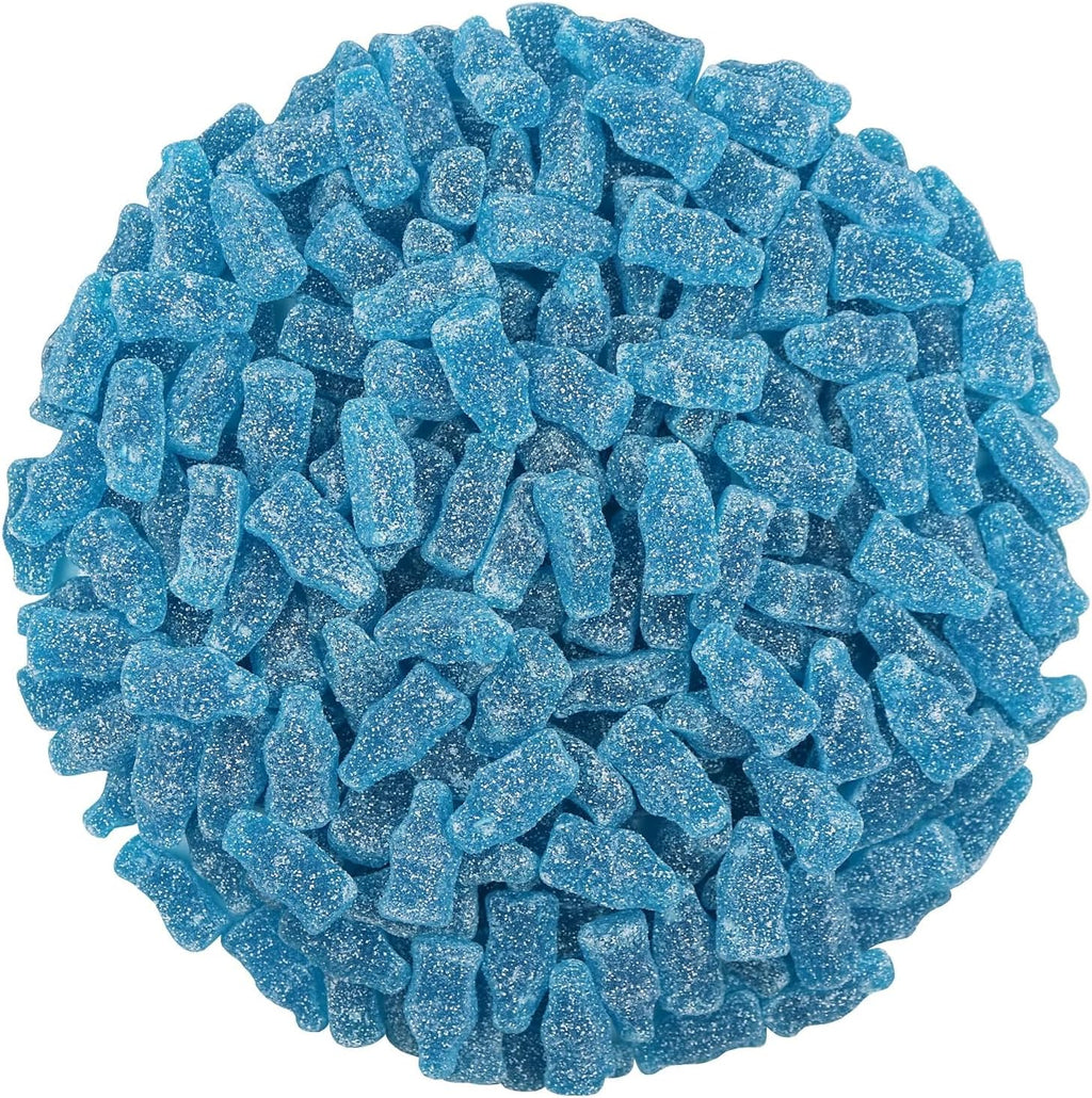 FirstChoiceCandy Sour Mini Gummy Soda Bottles (Blue Raspberry, 2 Pound)