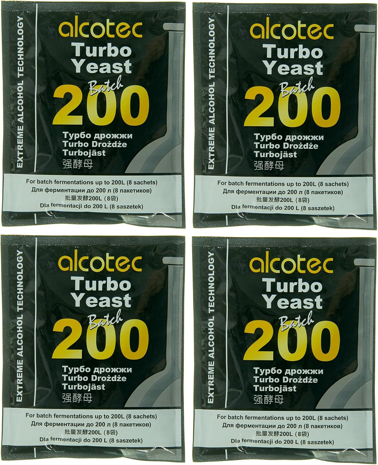 Alcotec Batch 200 Turbo Yeast (Pack of 4)