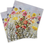 Colored Paper Cocktail Napkins, 20 Count Shabby Chic Napkins for Wedding, Dinner Tea Party Shower, Flowers & Plants