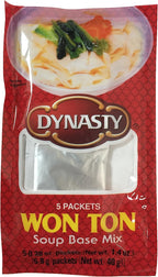 Won Ton Soup Base Mix 5 Individual Packets per Pack, 1.4 Oz, (4 Pack)