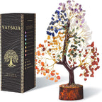 YATSKIA Chakra Crystal Tree - Handmade Healing Crystal Trees with 7 Chakra Stones | Tree of Life for Meditation | Feng Shui | Birthday Gift for Woman | Gifts for Women | Home Decor | Office Decor