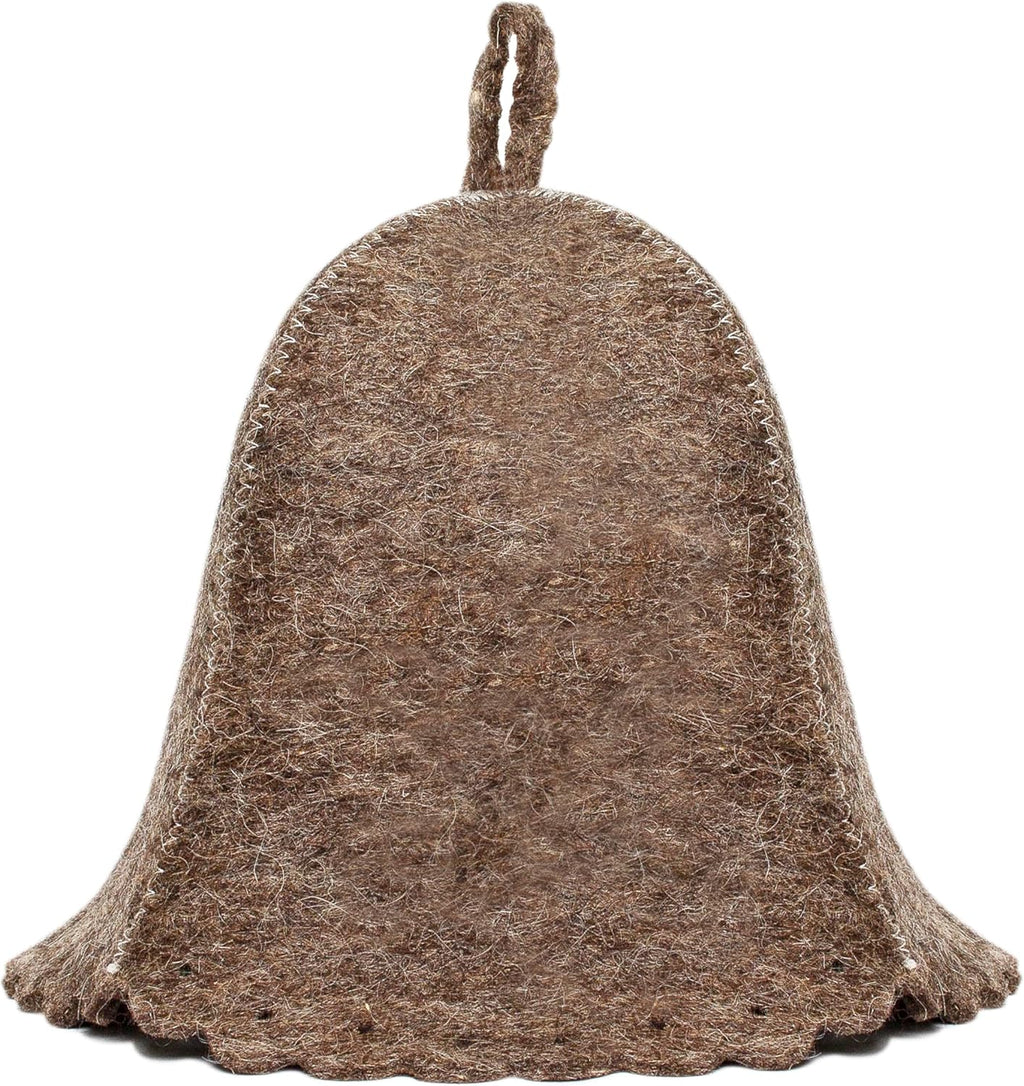 ASKOLD Wool Sauna Hat for Women and Men Finnish - Felt Sauna Hat Wool for Women Banya Cap for Men Gray