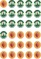 30 x Edible Cupcake Toppers – Boston Court Stars Themed Collection of Edible Cake Decorations | Uncut Edible on Wafer Sheet