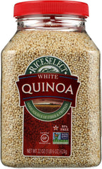 RiceSelect White Quinoa, Premium Gluten-Free Seed, Star-K Kosher, and Non-GMO Quinoa, 22-Ounce Jar