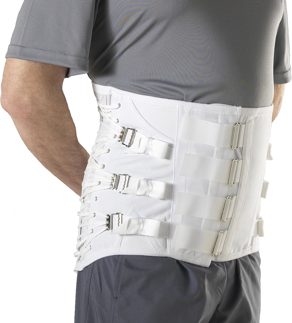 Truform-OTC Lumbosacral Corset, Disc Alignment, Back and Spine Posture, Adjustable Front, Tall, Medium (42-44 Inch hip)