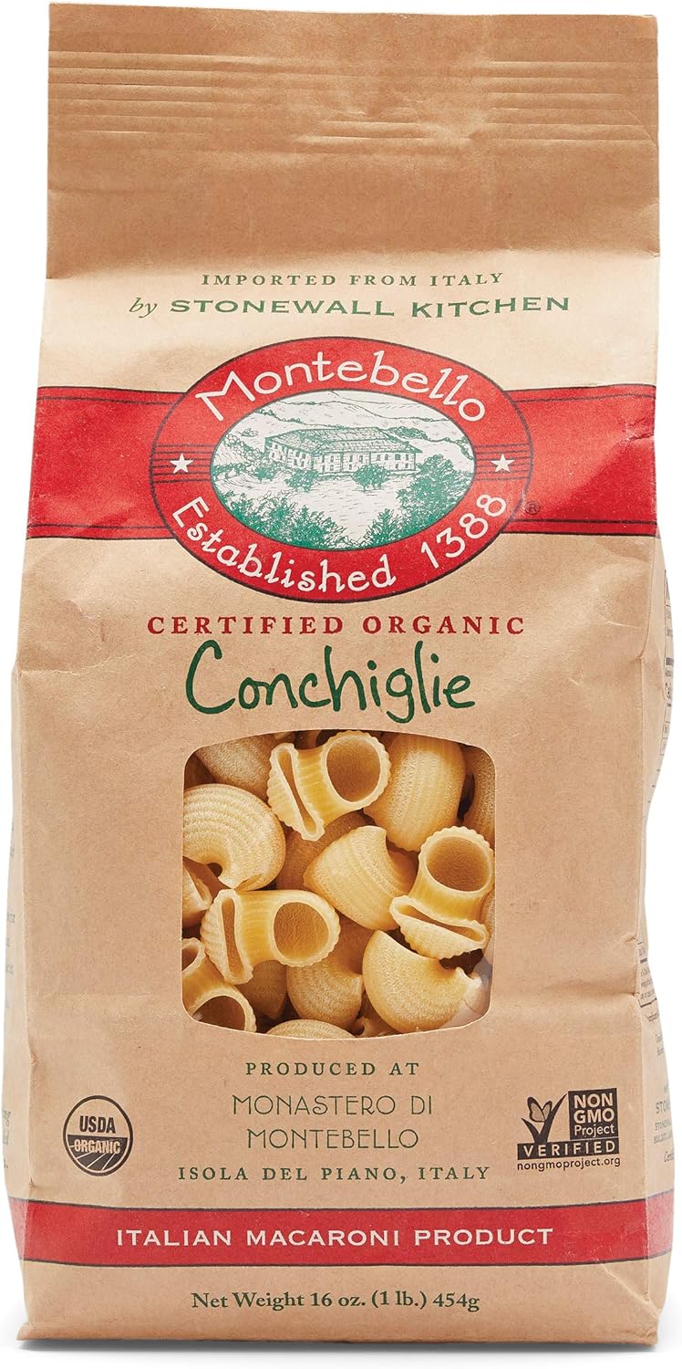 Montebello Organic Conchiglie, 1 lb (4-Pack)