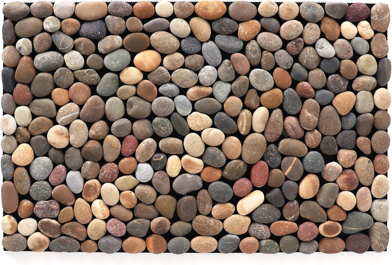 Rutledge & King River Rock Door Mats - Indoor Outdoor Mat - River Rocks Stone Mats - Front Door Mat Outdoor Entrance - Floor Mats for Home (Matte Mixed)