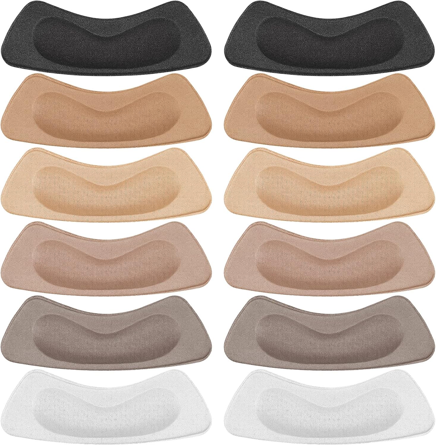 Hotop 6 Pairs Heel Cushion Pads for Women Adhesive Heel Grips Stickers Liner Inserts Ankle Protector for Loose Shoes Back(Colorful)