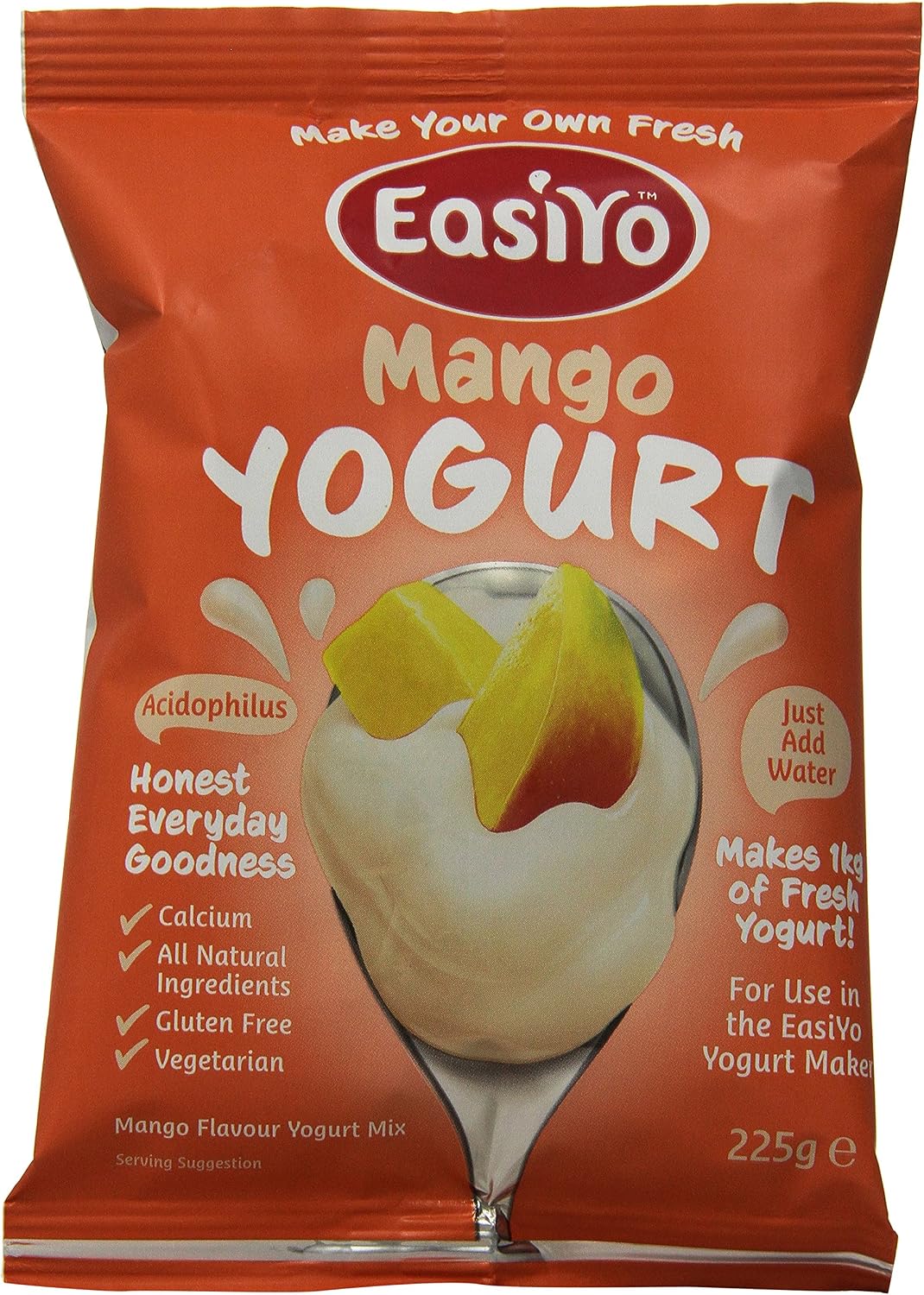 EasiYo Yogurt Mix, Mango, 8 Count