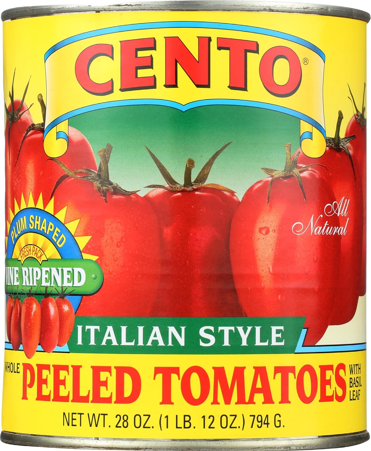 Cento Foods, Tomatoes Plum, 28 Ounce