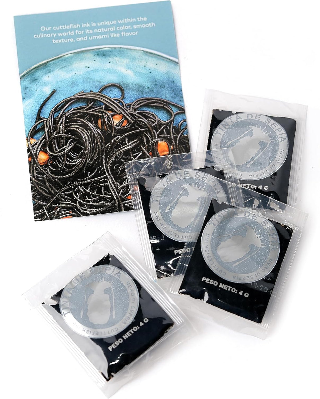 MARKY'S Cuttlefish Squid Ink Imported from Spain - 0.14 oz / 4 g (Pack of 20) - Food Coloring Tinta Calamari Squid Ink Pasta
