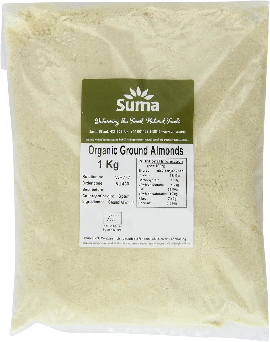 Suma - Organic Ground Almonds - 1Kg