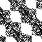 Funshowcase Large Pre-Made Ready to Use Edible Cake Lace Art Nouveau Style Applique Black 14-inch 10-piece Set